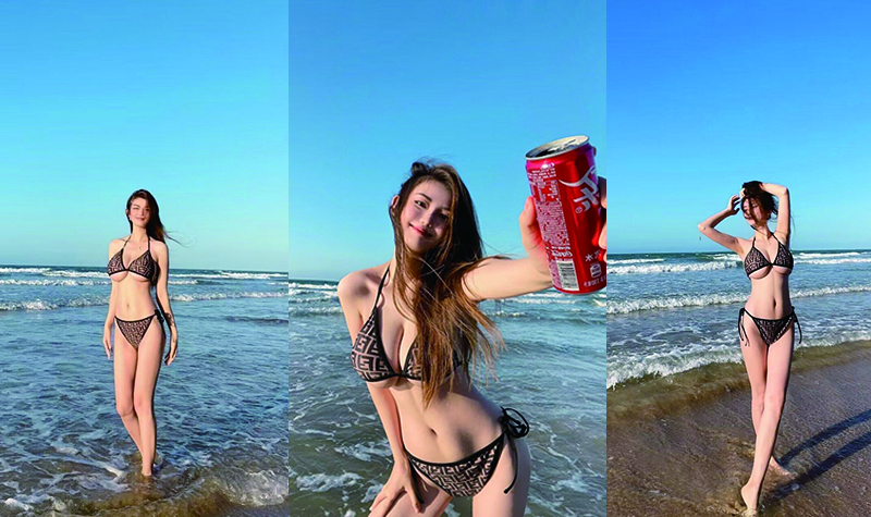 笑容甜美中带着一丝狡黠